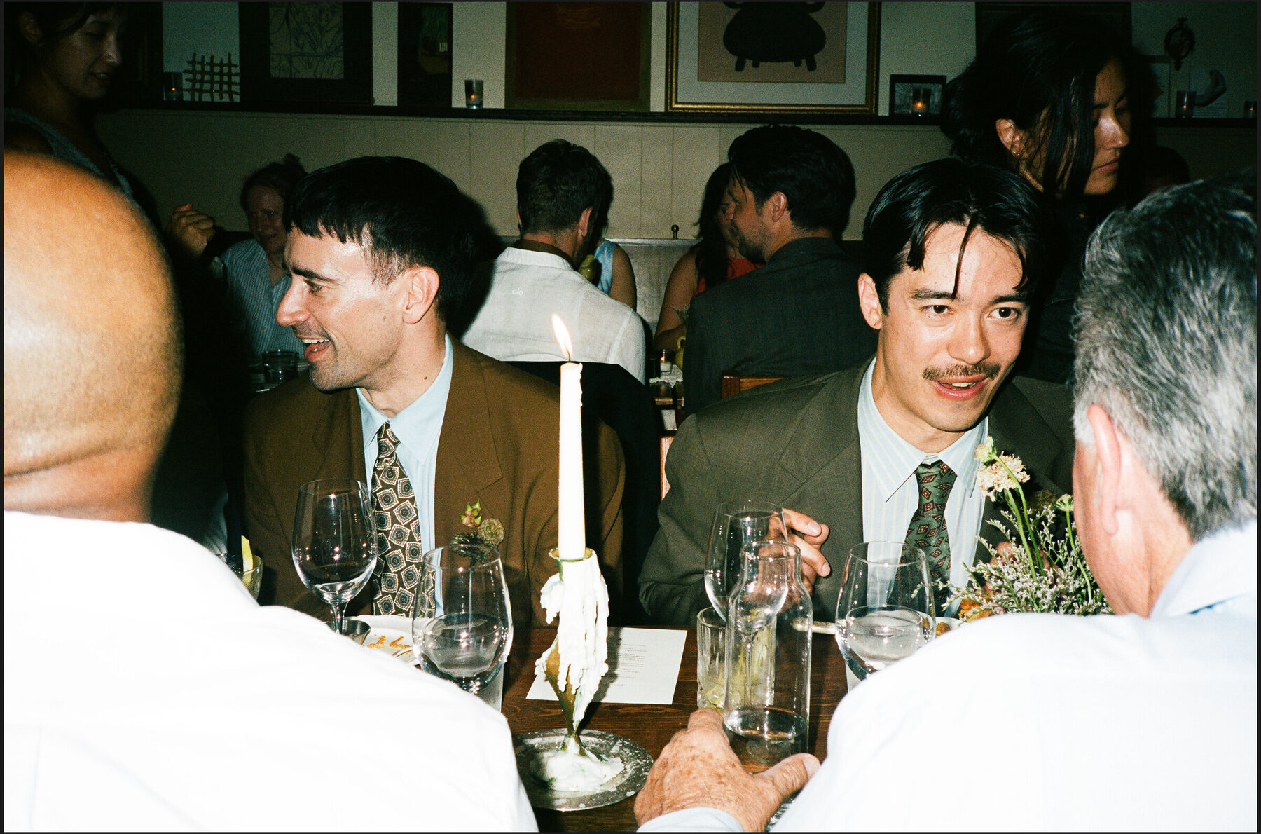 NYC wedding direct flash film photography by Lana Dubkova